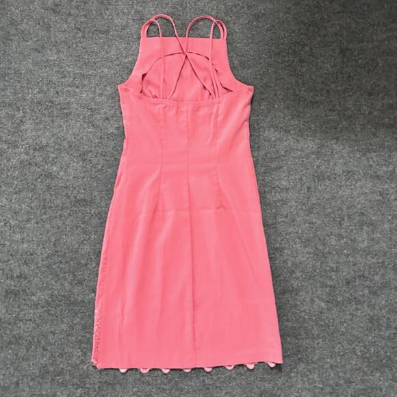 VINTAGE Y2k Rampage Dress Size 3 Pink Straps Eyelets Barbie Summer Bodycon7 - Picture 8 of 15